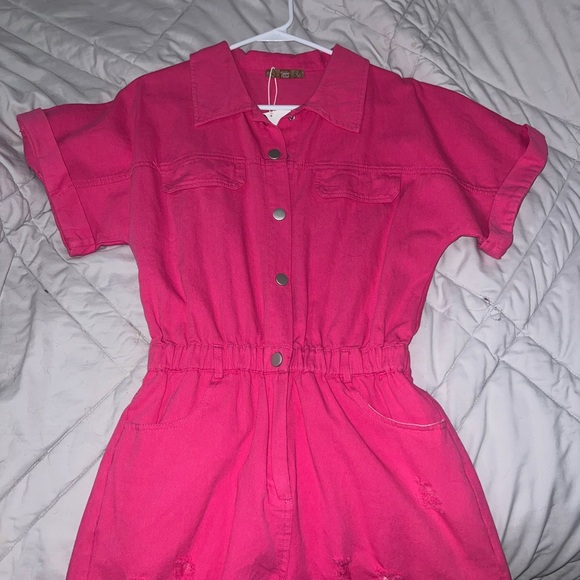 Women’s Pink Boutique Romper - Picture 1 of 4